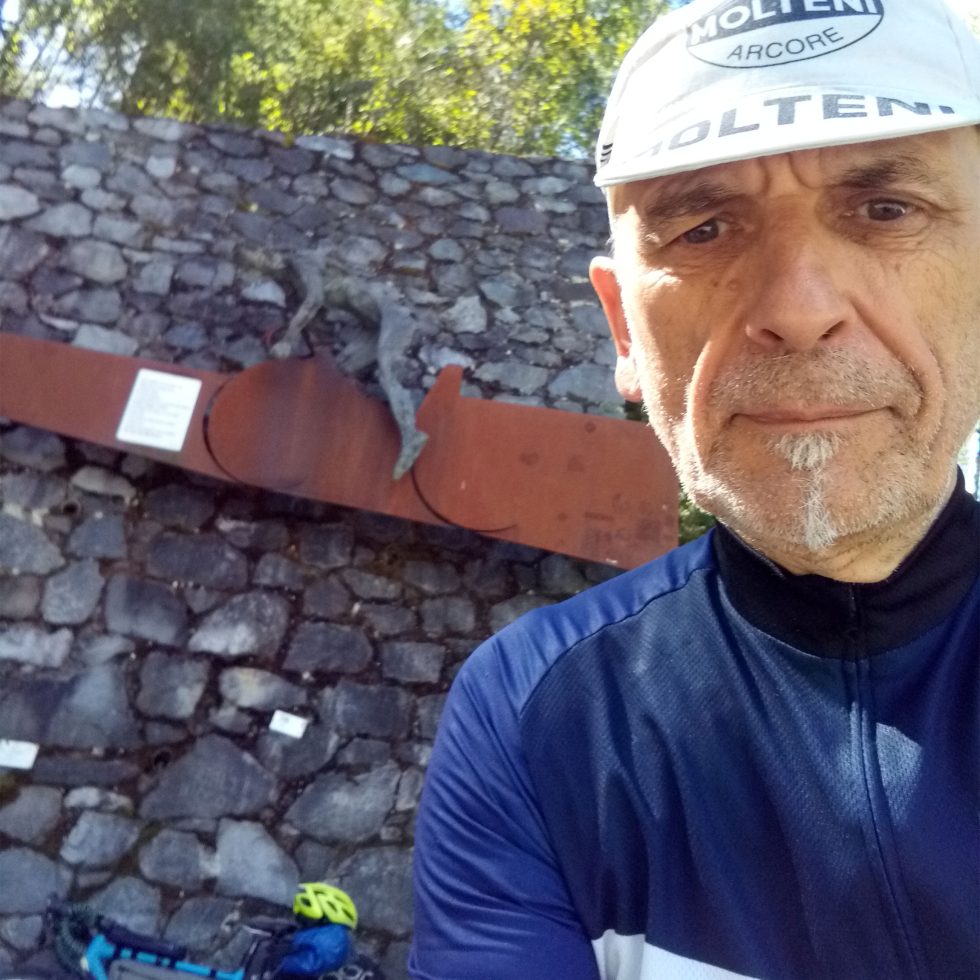 selfie am mortirolo in der pantani-kurve